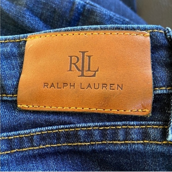 Black Label Lauren Ralph Lauren Women's Straight Leg DarkWash Zipper Fly 20W×30 - Picture 12 of 15